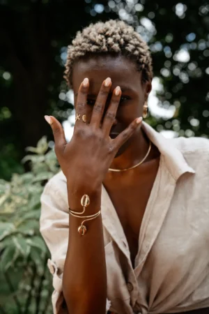 Brass Cowrie Shells Braceletes