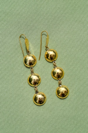 Brass Pearl Earrings