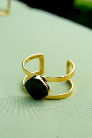 Black Glass Marble Bracelet