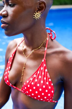 Long Gold Pearled Necklace