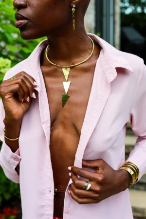 Brass Triangle Detailed Chocker